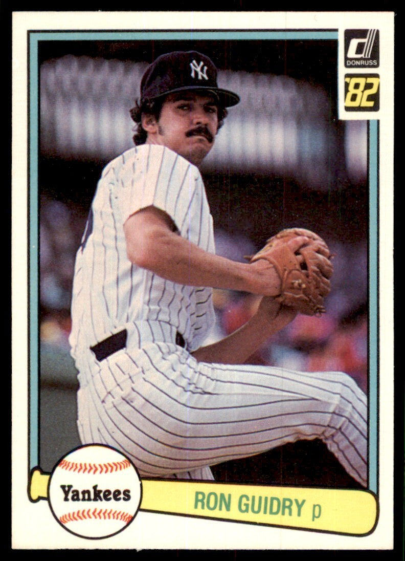 1982 Donruss Baseball Card Ron Guidry N New York Yankees #548