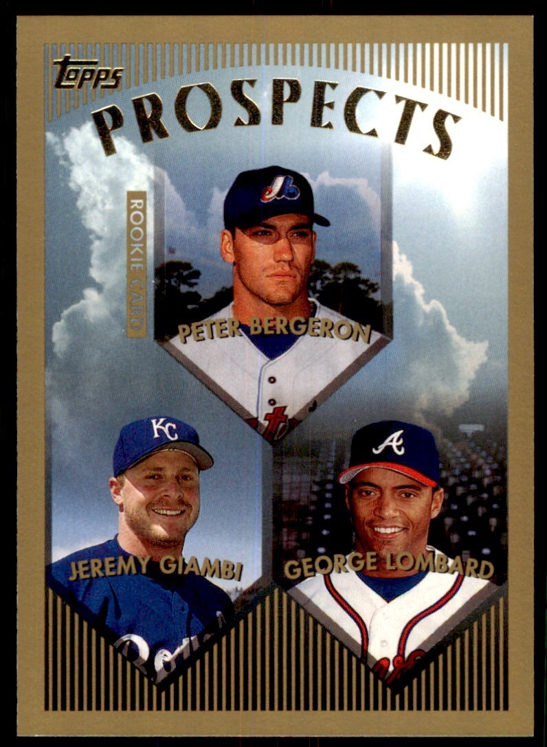 1999 Topps Peter Bergeron/Jeremy Giambi/George Lombard Rookie Baseball Card #207