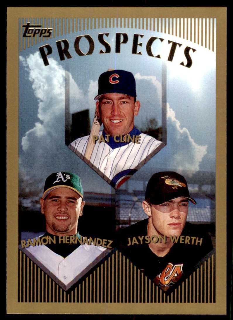 1999 Topps Baseball Card Pat Cline/Ramon Hernandez (C)/Jayson Werth #209