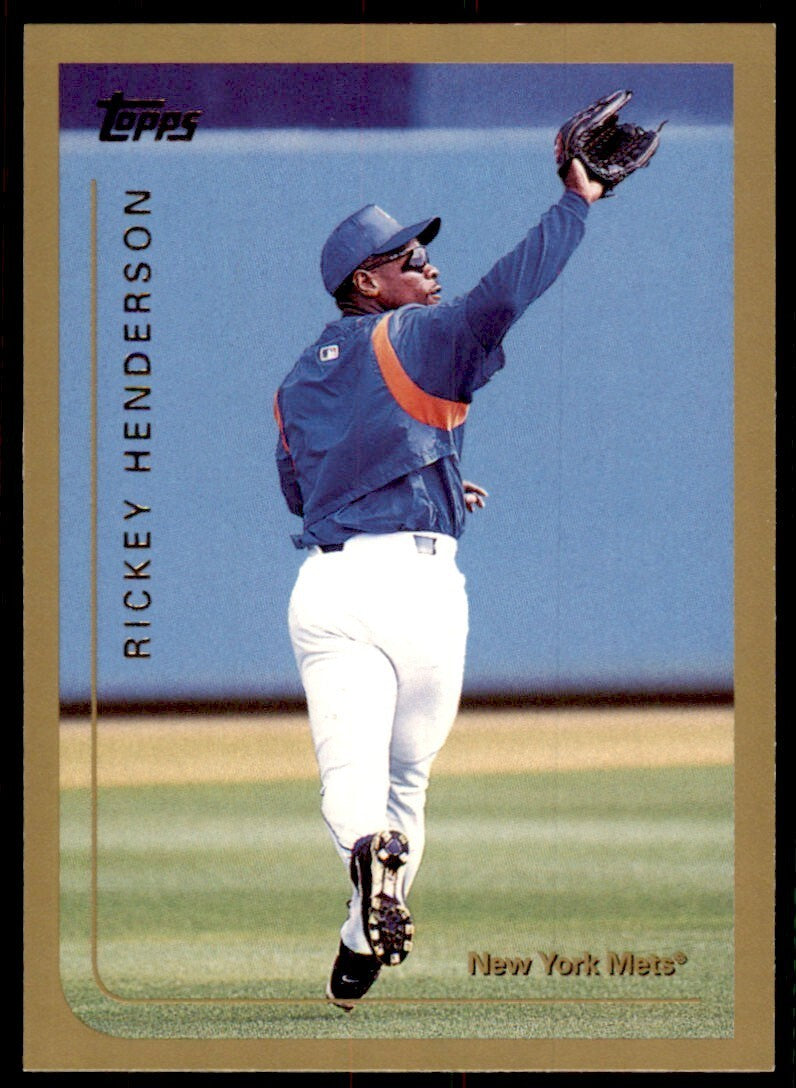 1999 Topps Baseball Card Rickey Henderson BB New York Mets #277