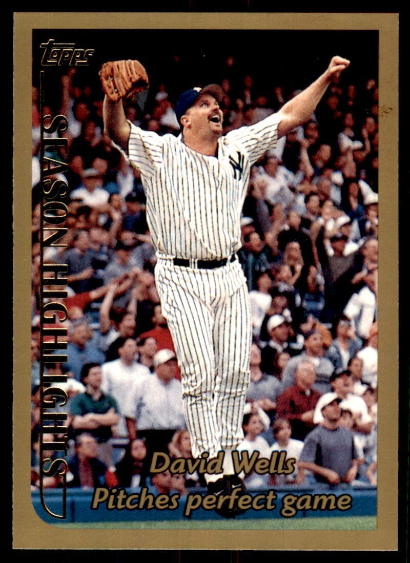 1999 Topps Baseball Card David Wells J New York Yankees #200