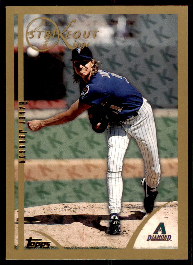 1999 Topps Baseball Card Randy Johnson Strikeout King Arizona Diamondbacks #448