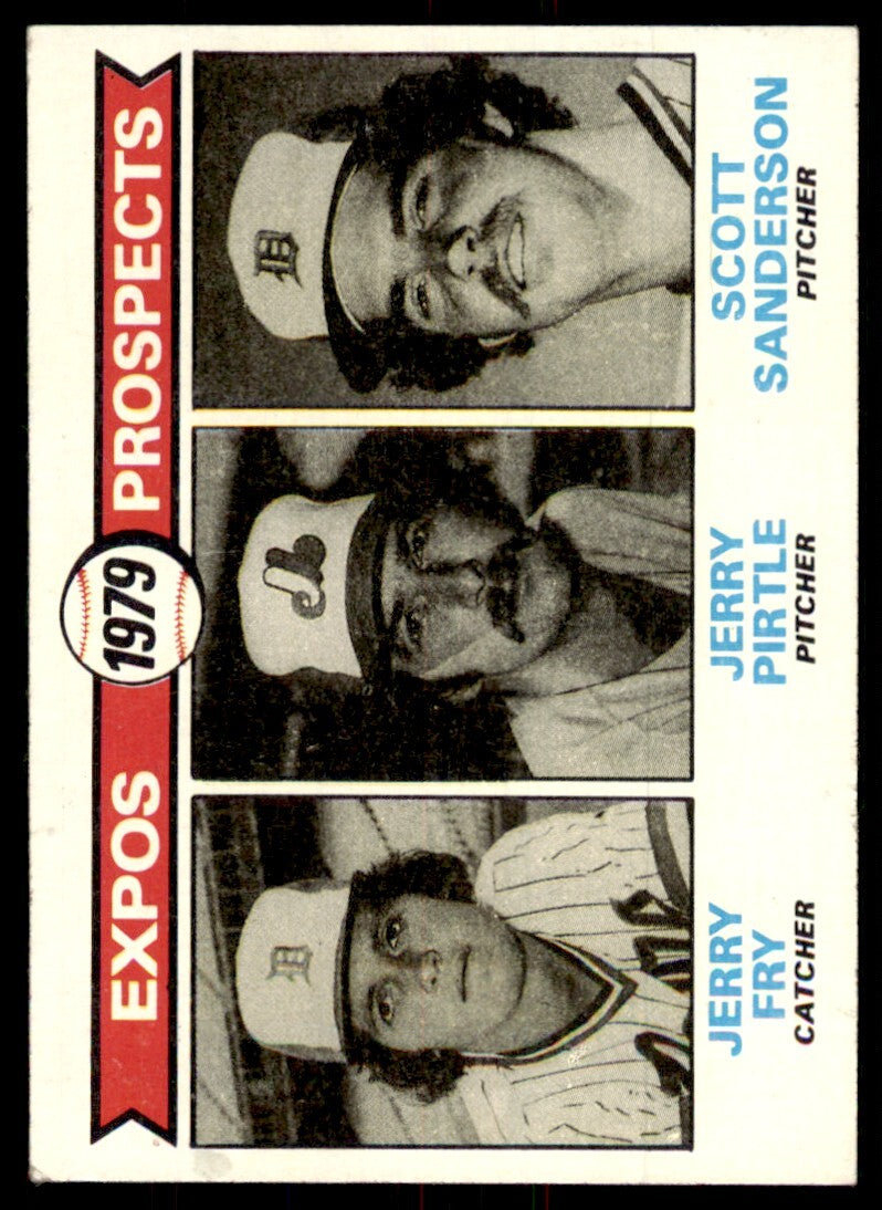 1979 Topps Baseball Card Jerry Fry/Gerry Pirtle/Scott Sanderson Rookie B