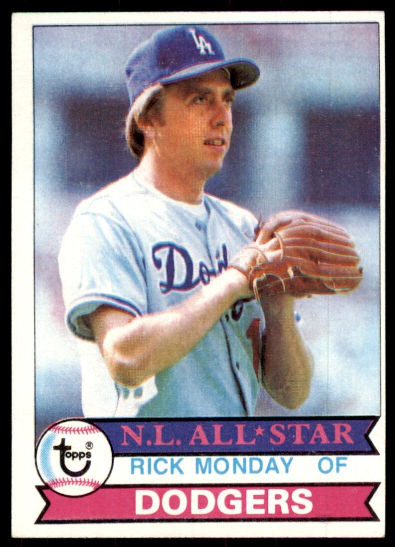 1979 Topps Baseball Card Rick Monday Los Angeles Dodgers #605