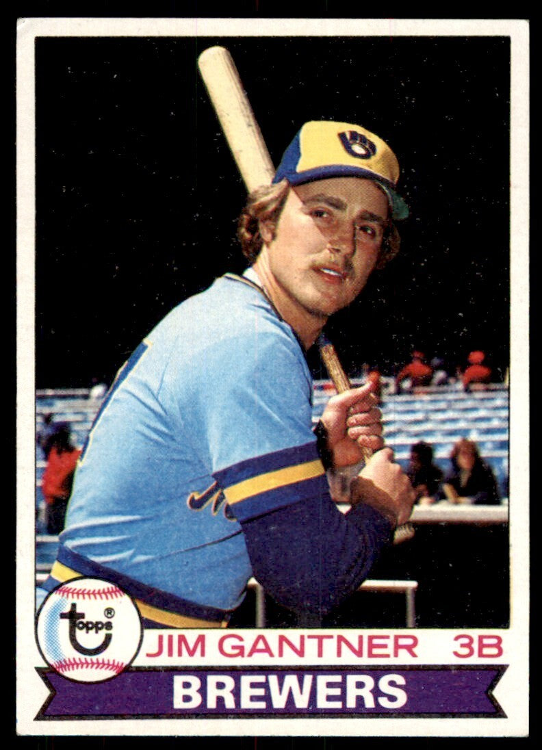 1979 Topps Baseball Card Jim Gantner Milwaukee Brewers #154