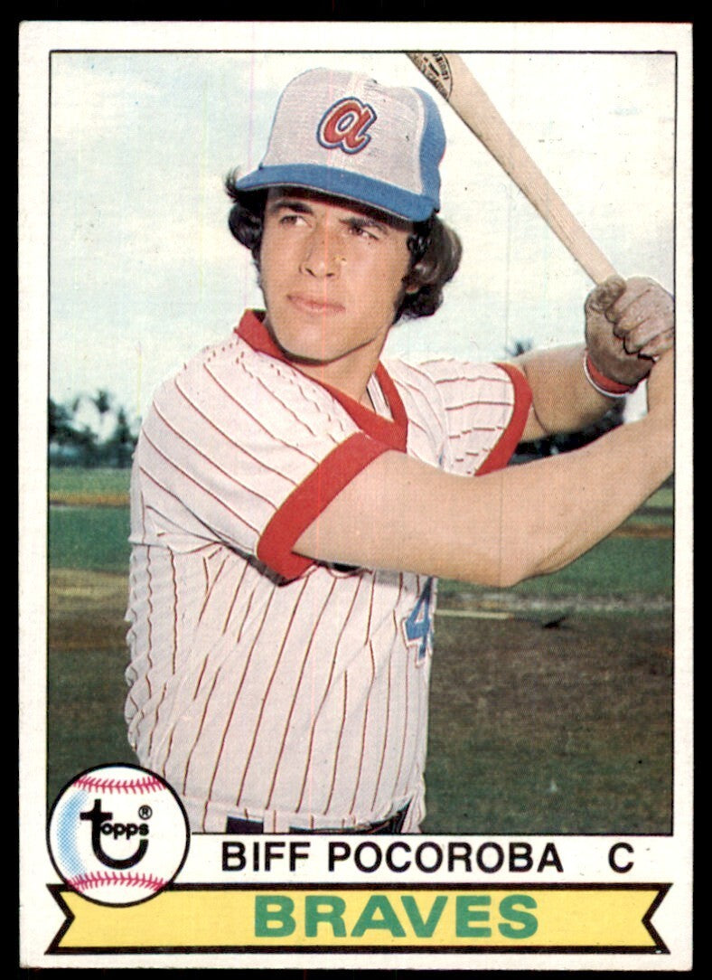 1979 Topps Baseball Card Biff Pocoroba D Atlanta Braves #555
