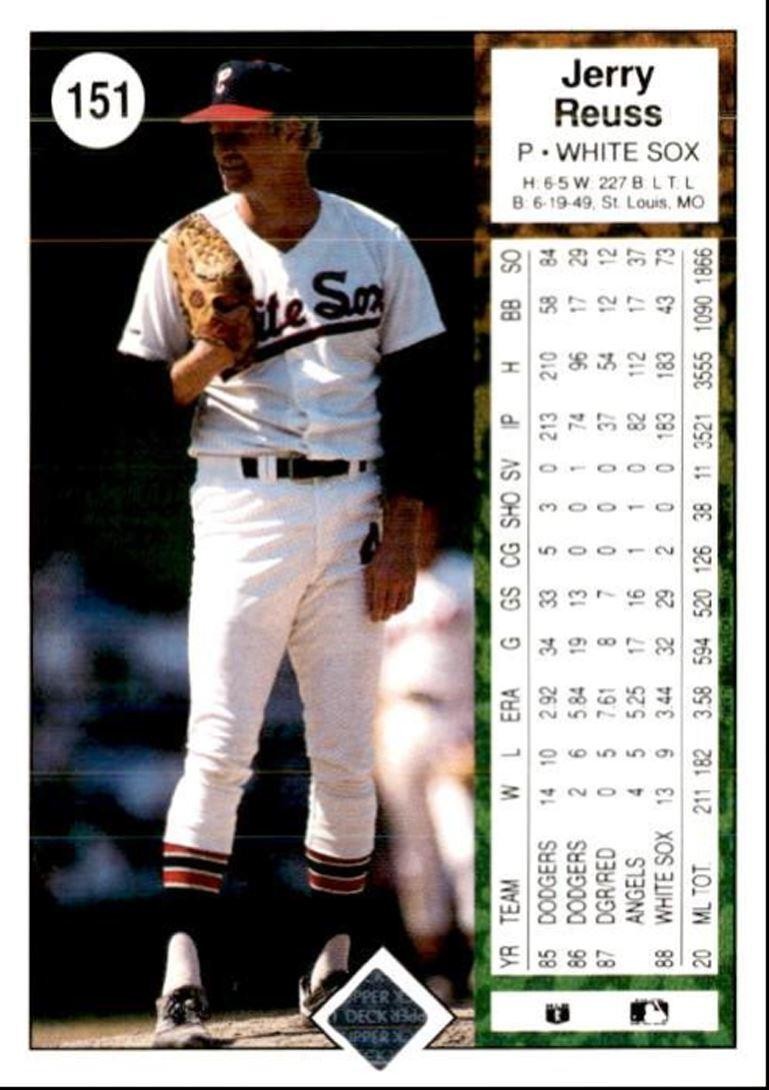 1989 Upper Deck Jerry Reuss .. Chicago White Sox #151