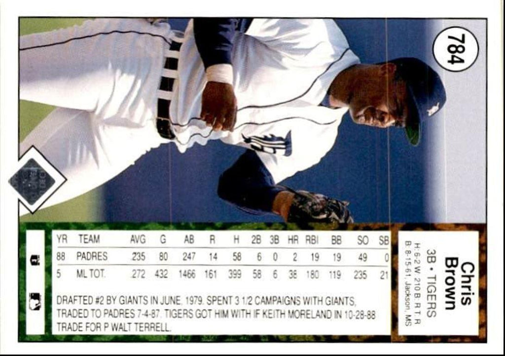 1989 Upper Deck Chris Brown Detroit Tigers #784