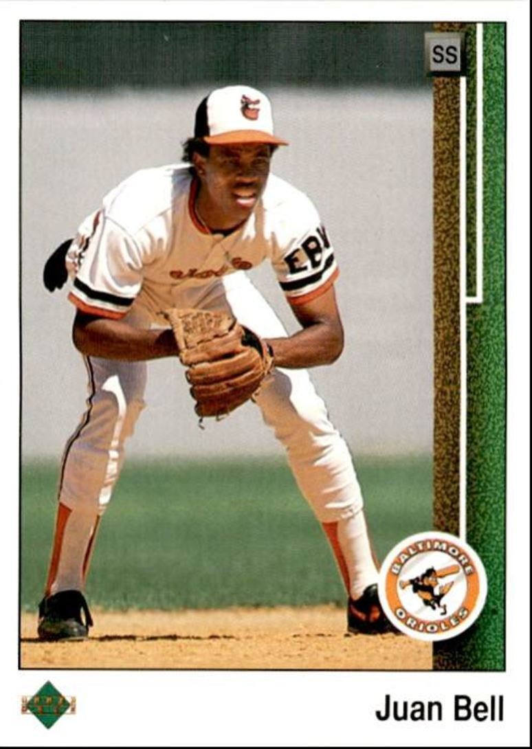 1989 Upper Deck Juan Bell Rookie Baltimore Orioles #747