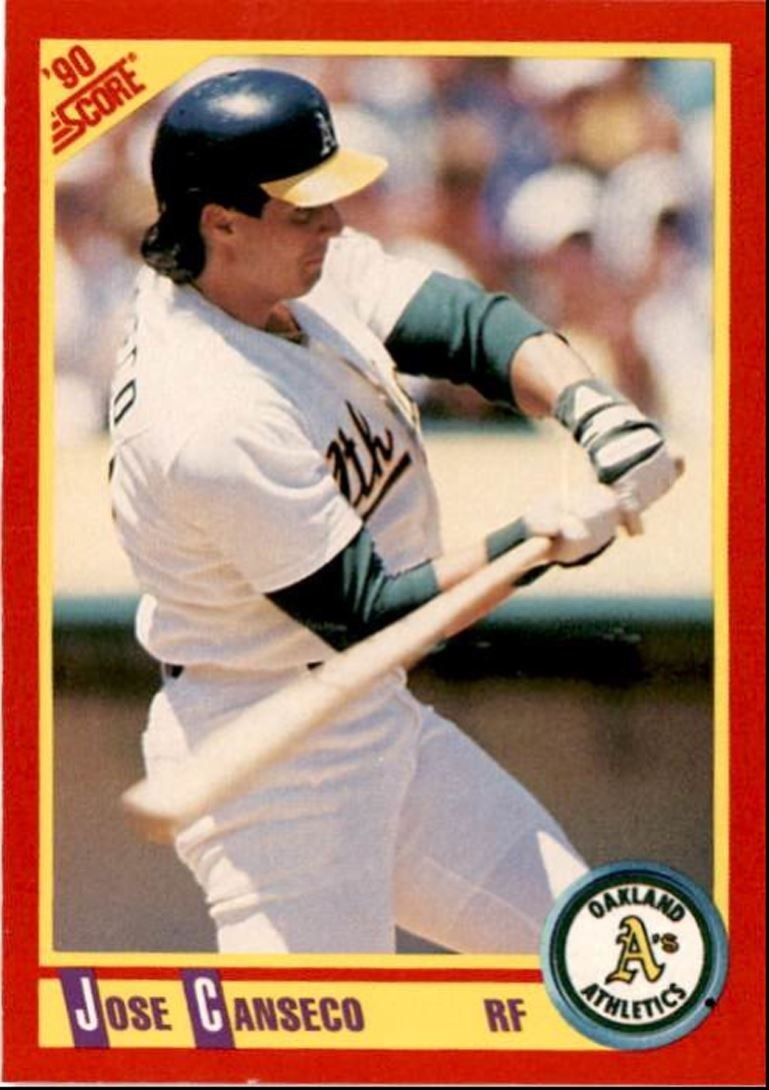 1990 Score Jose Canseco . Oakland Athletics #375