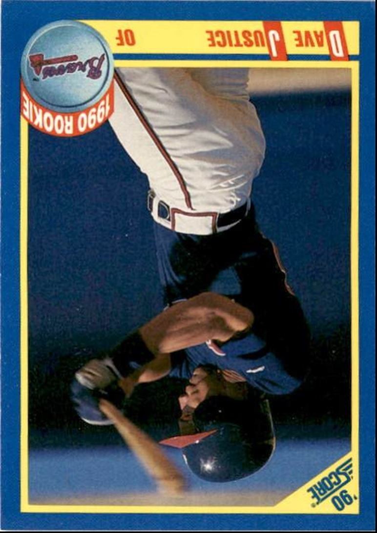1990 Score Dave Justice Rookie z Atlanta Braves #650