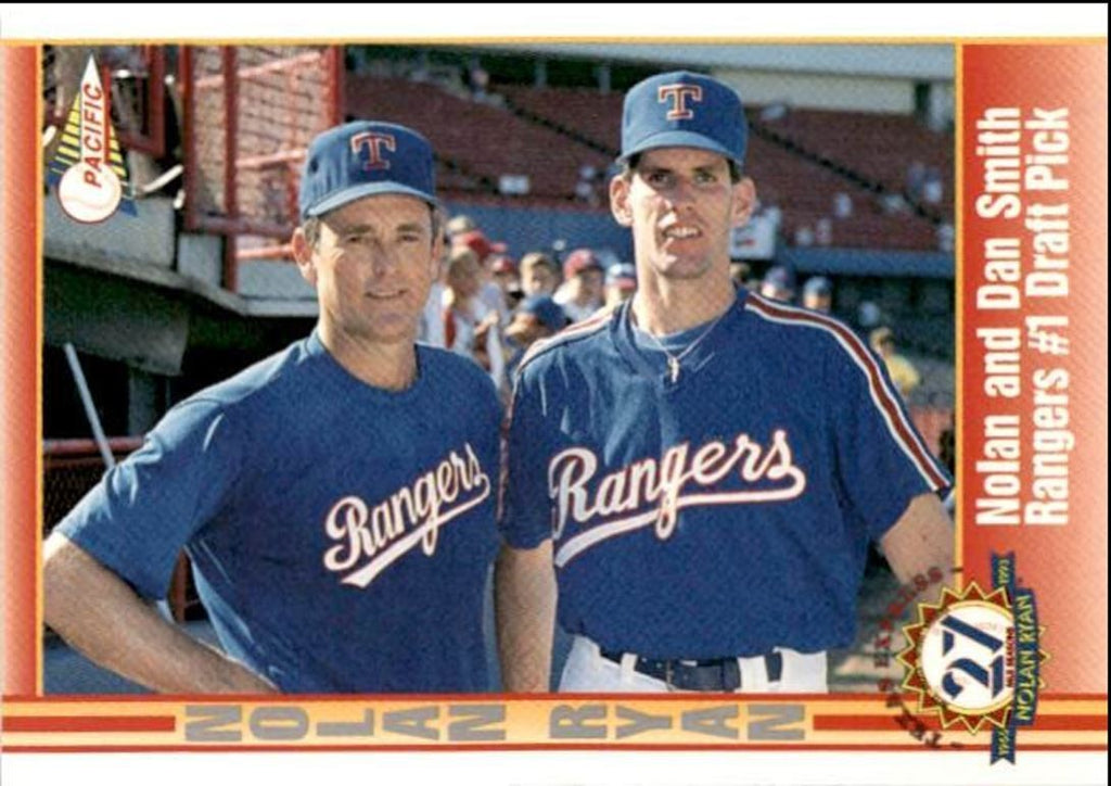 1993 Pacific Texas Express Baseball Card Nolan Ryan Nolan Ryan/Dan Smith Texas