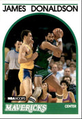 1989-90 Hoops Basketball Card James Donaldson Dallas Mavericks #189