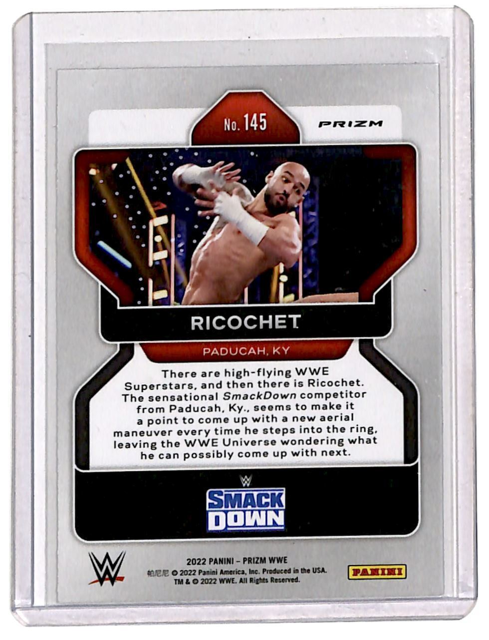 2022 Panini Prizm Red White Blue Ricochet WWE #145