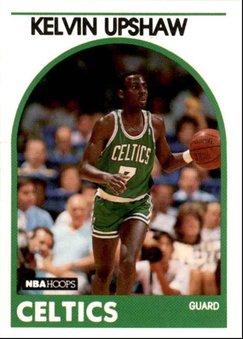 1989-90 Hoops Basketball Card Kelvin Upshaw Rookie Boston Celtics #264
