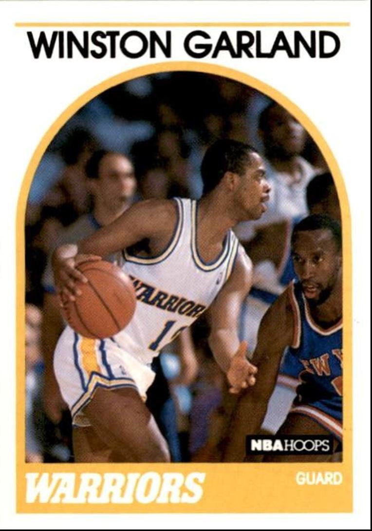 1989-90 Hoops Basketball Card Winston Garland Golden State Warriors #294