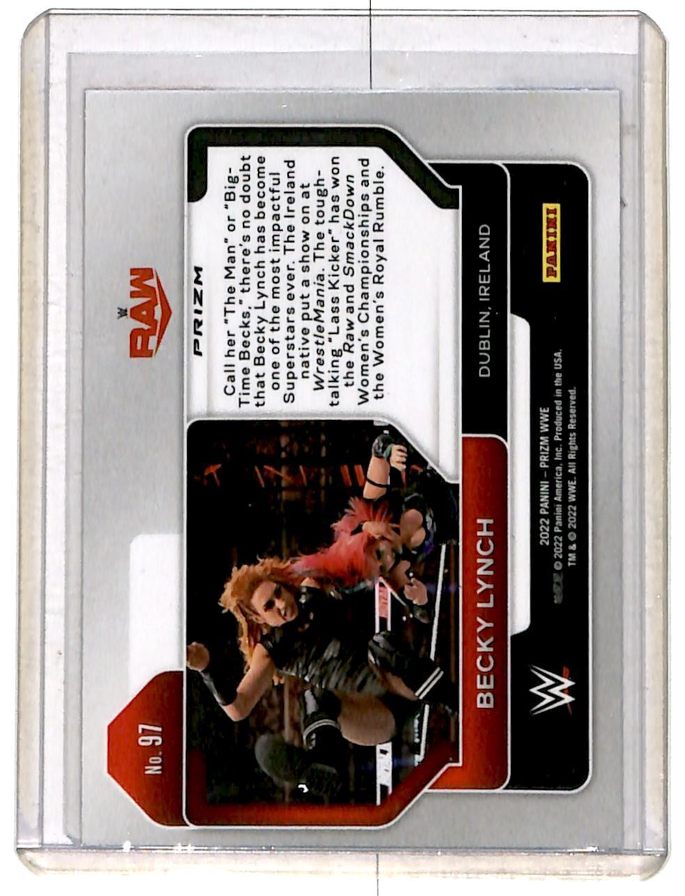 2022 Panini Prizm Red White Blue Becky Lynch WWE #97