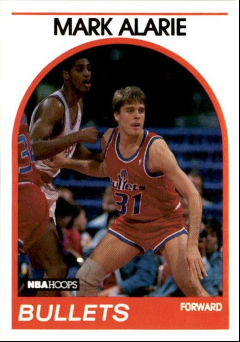 1989-90 Hoops Basketball Card Mark Alarie Rookie Washington Bullets #94