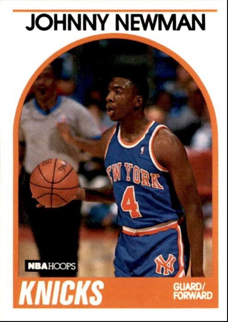 1989-90 Hoops Basketball Card Johnny Newman Rookie New York Knicks #58