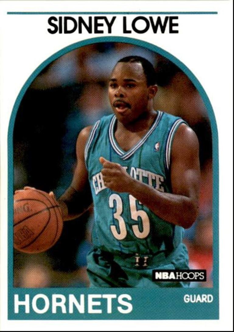 1989-90 Hoops Basketball Card Sidney Lowe Charlotte Hornets #31