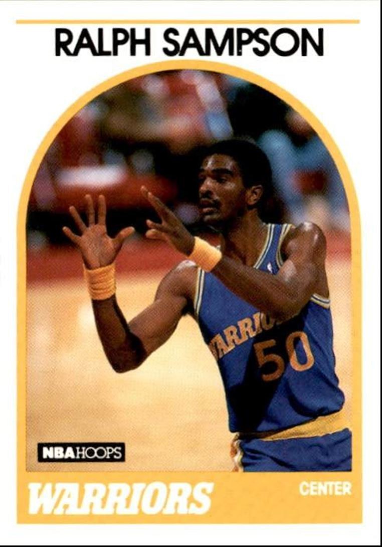 1989-90 Hoops Basketball Card Ralph Sampson Golden State Warriors #39