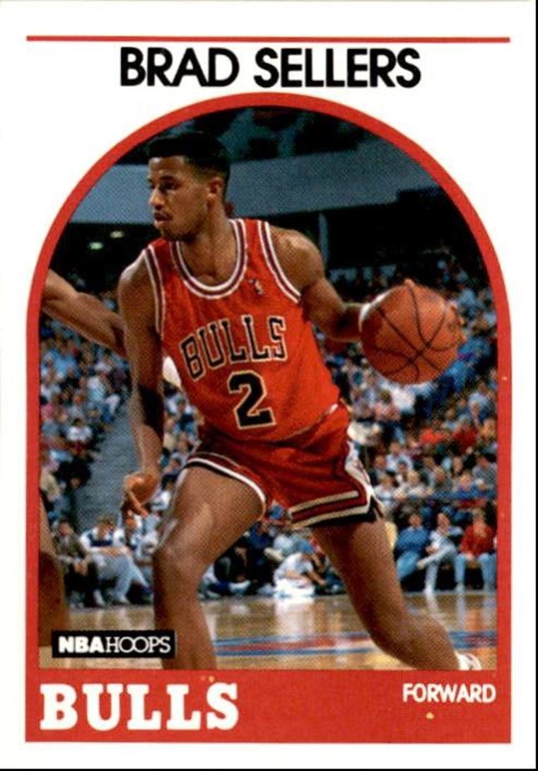 1989-90 Hoops Basketball Card Brad Sellers Chicago Bulls #139