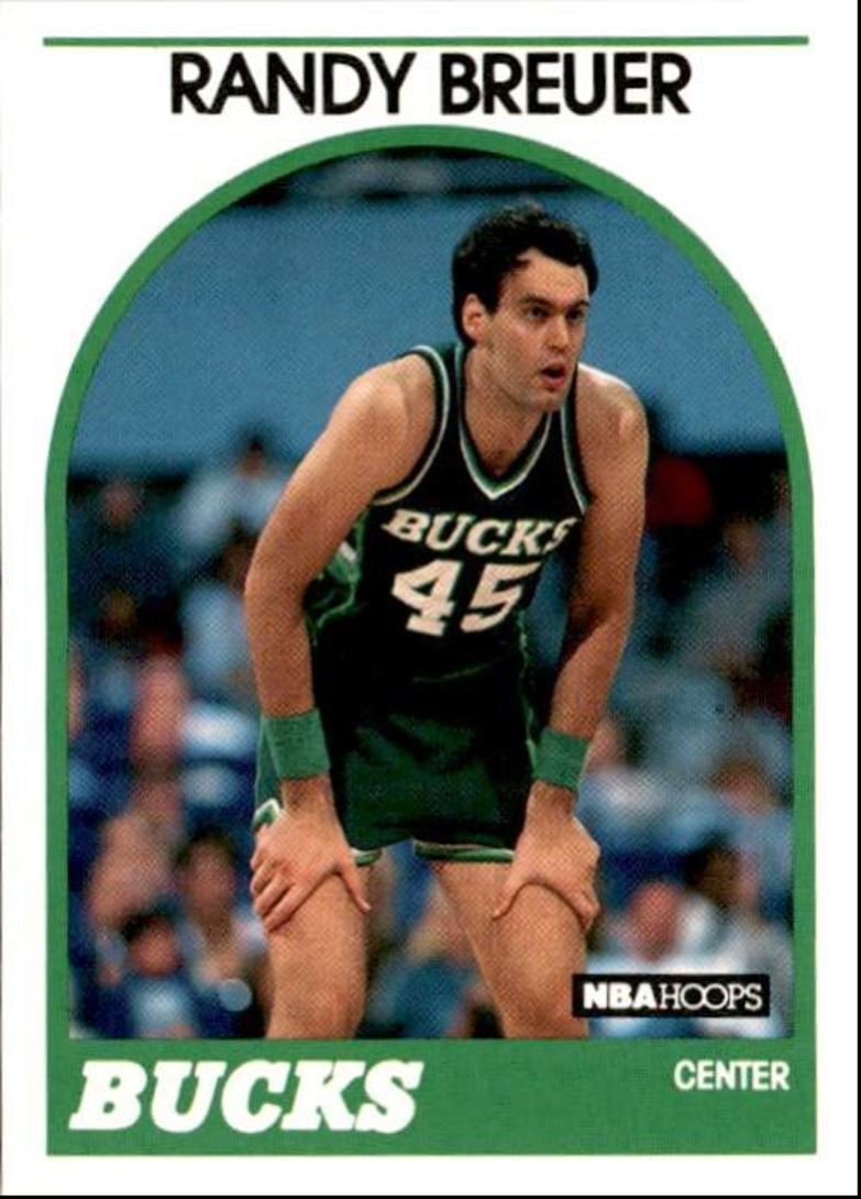 1989-90 Hoops Basketball Card Randy Breuer Milwaukee Bucks #153