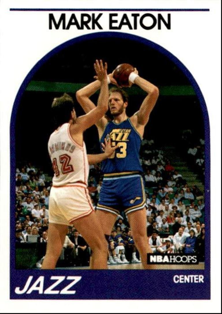 1989-90 Hoops Basketball Card Mark Eaton Utah Jazz #96