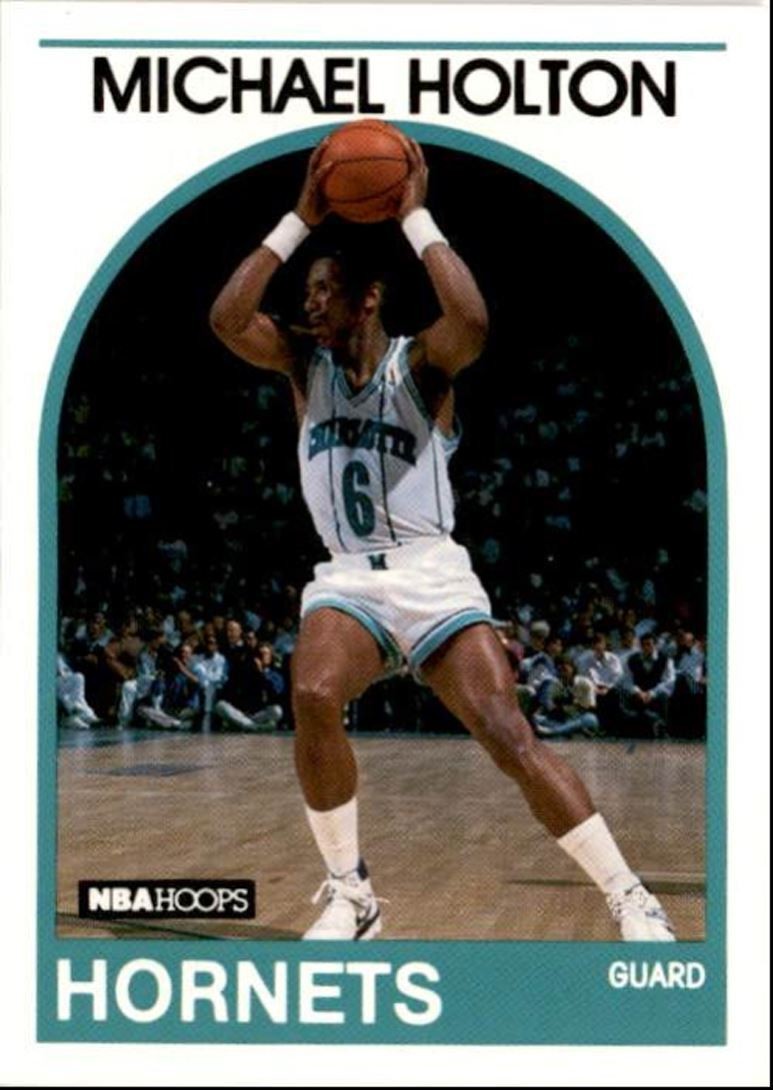 1989-90 Hoops Basketball Card Michael Holton Miami Heat #119