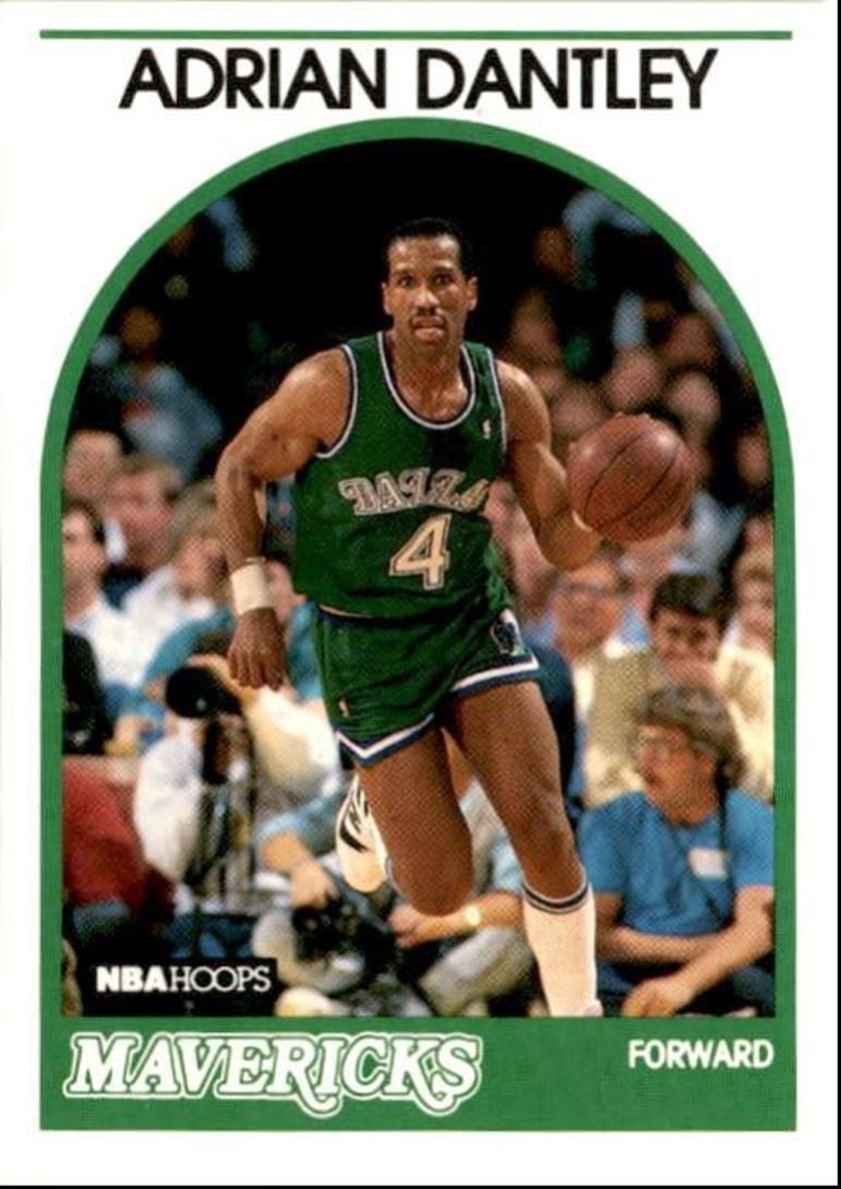 1989-90 Hoops Basketball Card Adrian Dantley Dallas Mavericks #125