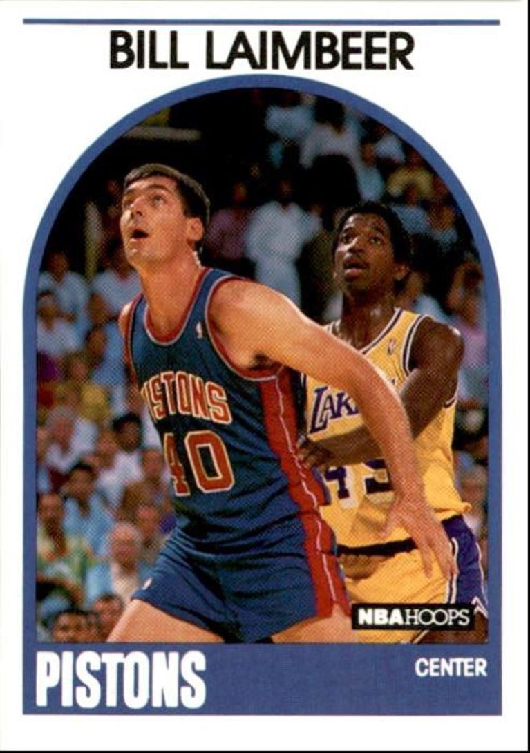 1989-90 Hoops Basketball Card Bill Laimbeer Detroit Pistons #29