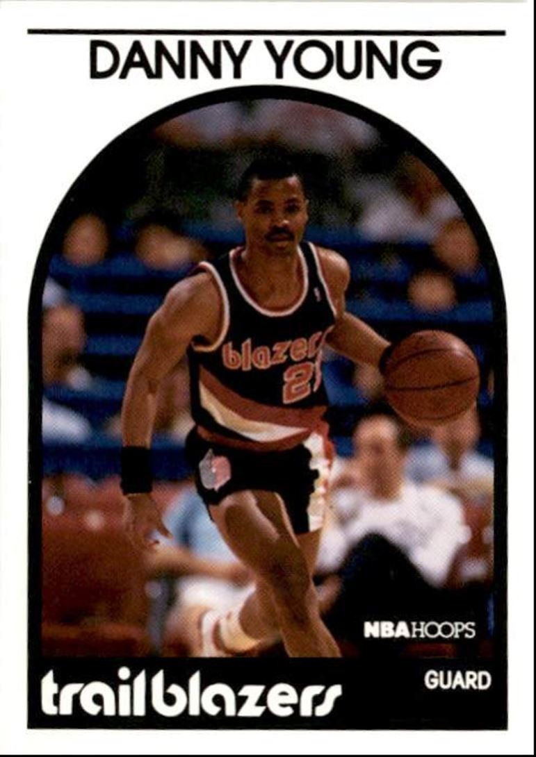1989-90 Hoops Basketball Card Danny Young Portland Trail Blazers #71