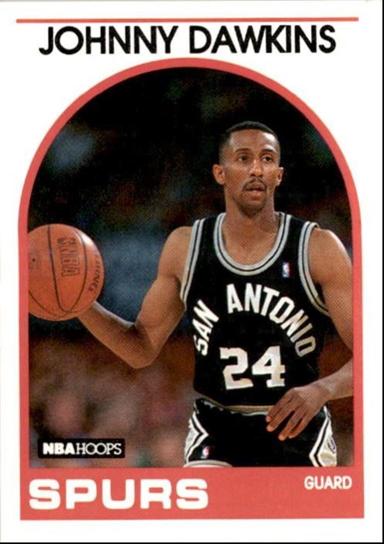1989-90 Hoops Basketball Card Johnny Dawkins San Antonio Spurs #78