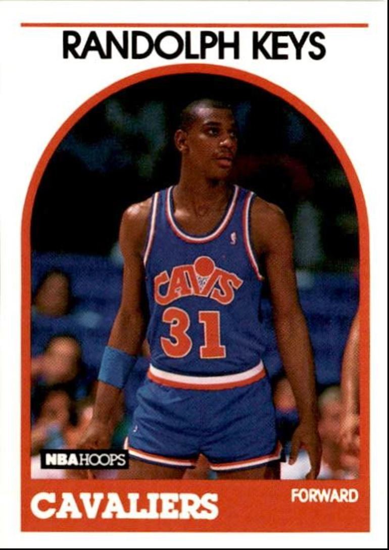 1989-90 Hoops Basketball Card Randolph Keys Cleveland Cavaliers #181