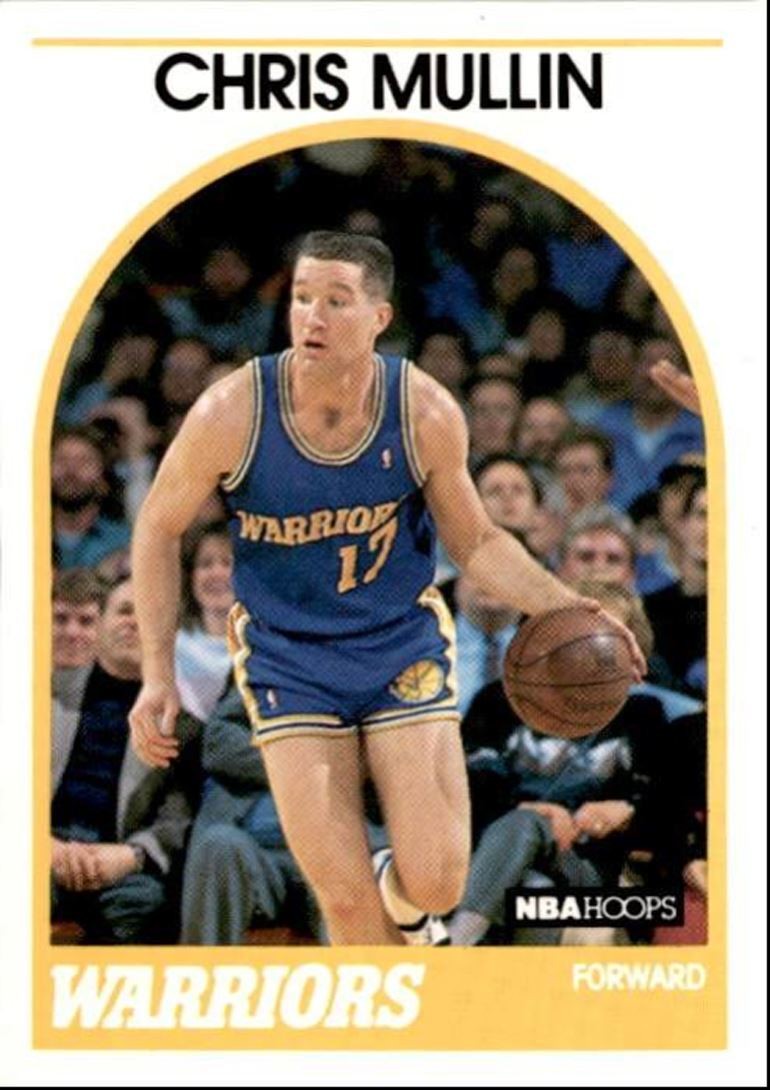 1989-90 Hoops Basketball Card Chris Mullin Golden State Warriors #90