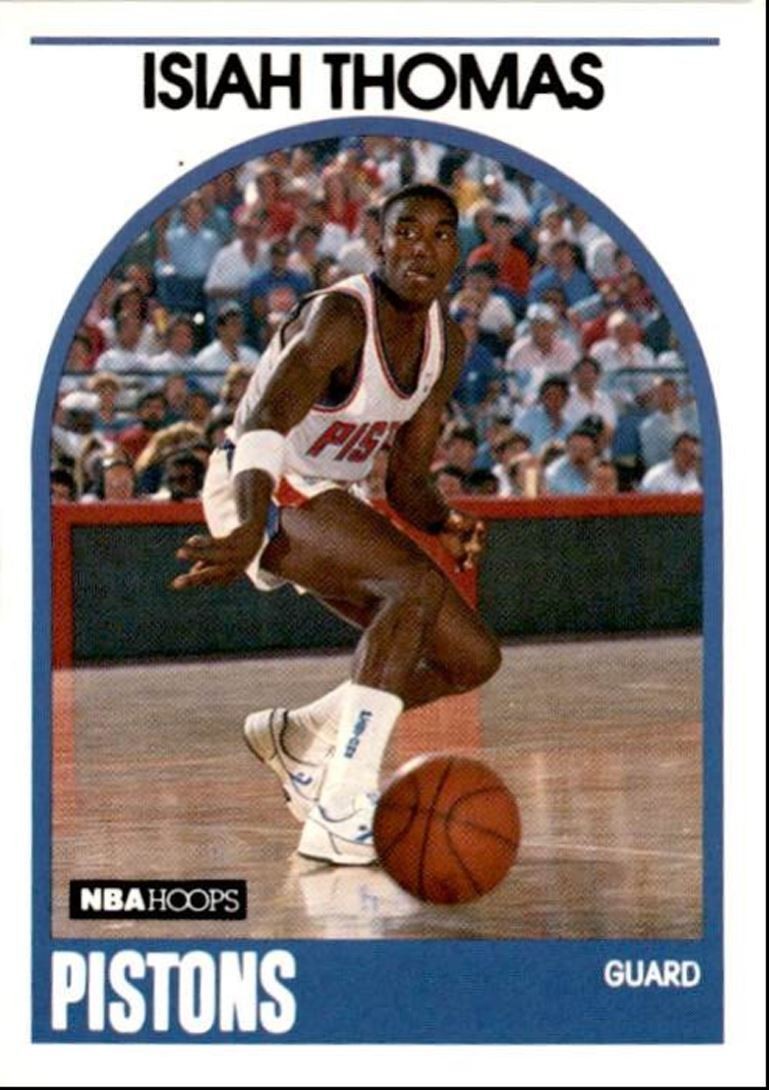 1989-90 Hoops Basketball Card Isiah Thomas Detroit Pistons #27
