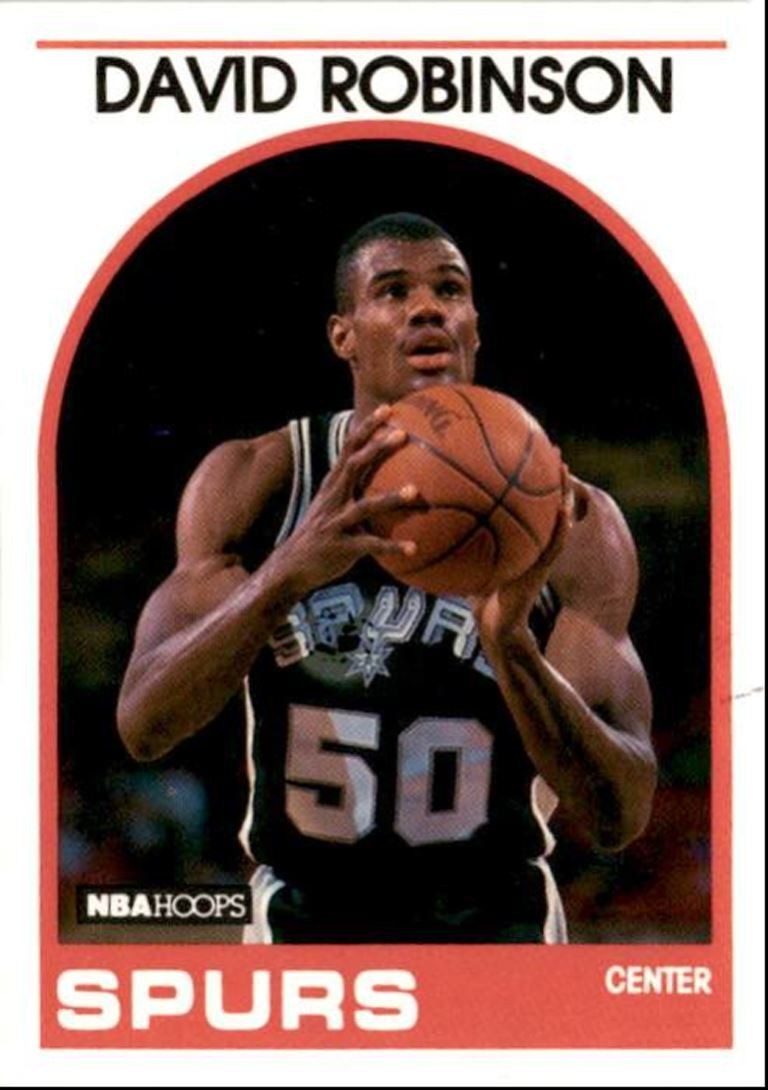 1989-90 Hoops Basketball Card David Robinson San Antonio Spurs #88