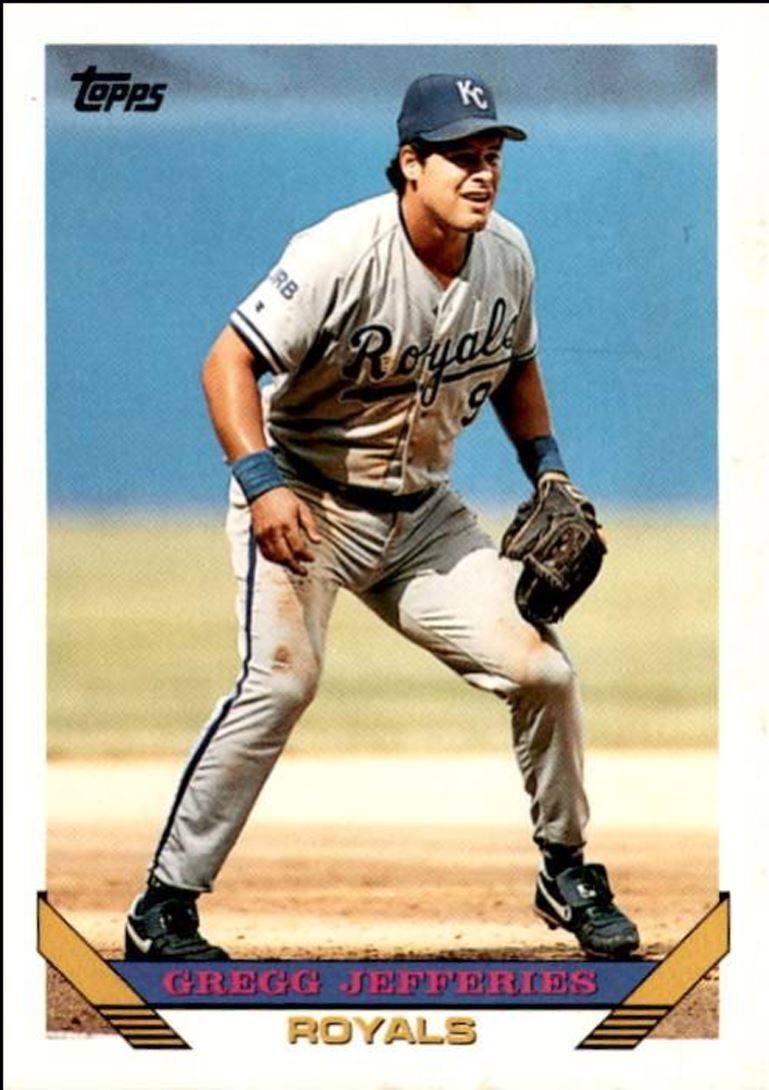 1993 Topps Baseball Card Gregg Jefferies Kansas City Royals #105