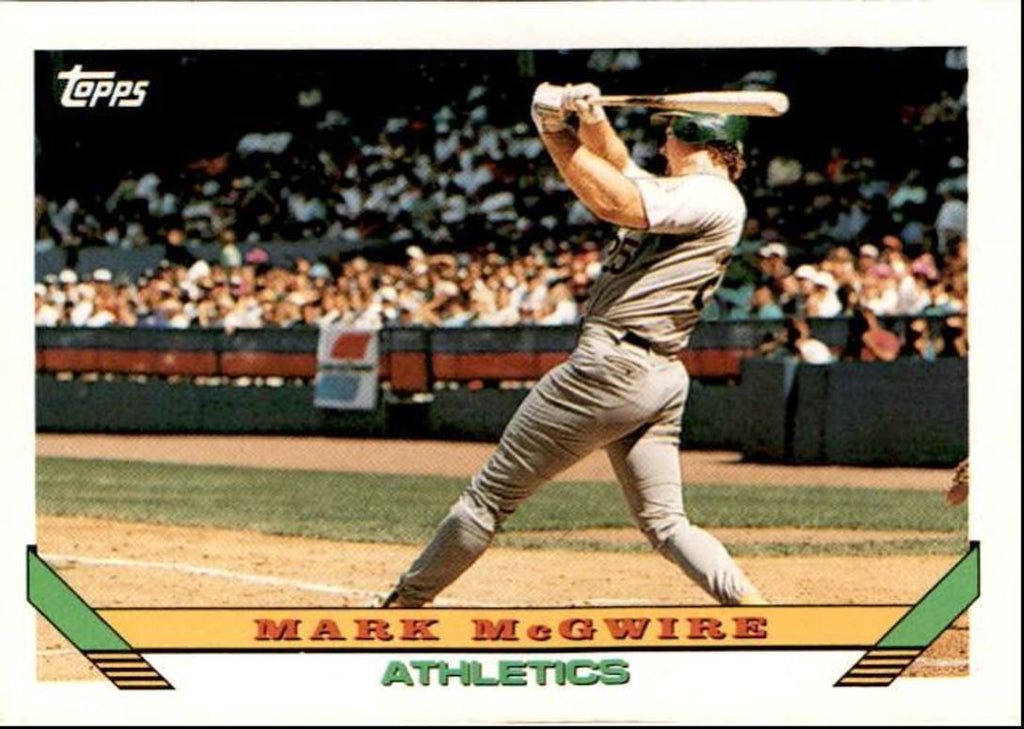 1993 Topps Baseball Card Mark McGwire Oakland Athletics #100
