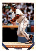 1993 Topps Baseball Card Cecil Fielder Detroit Tigers #80