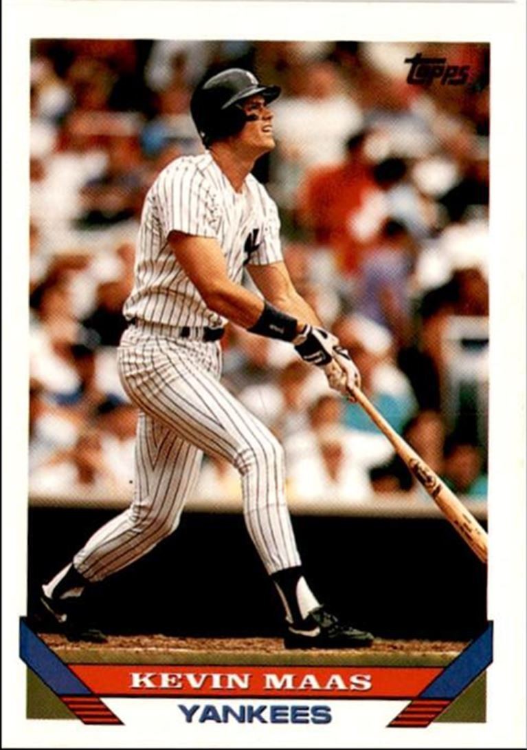 1993 Topps Baseball Card Kevin Maas New York Yankees #168