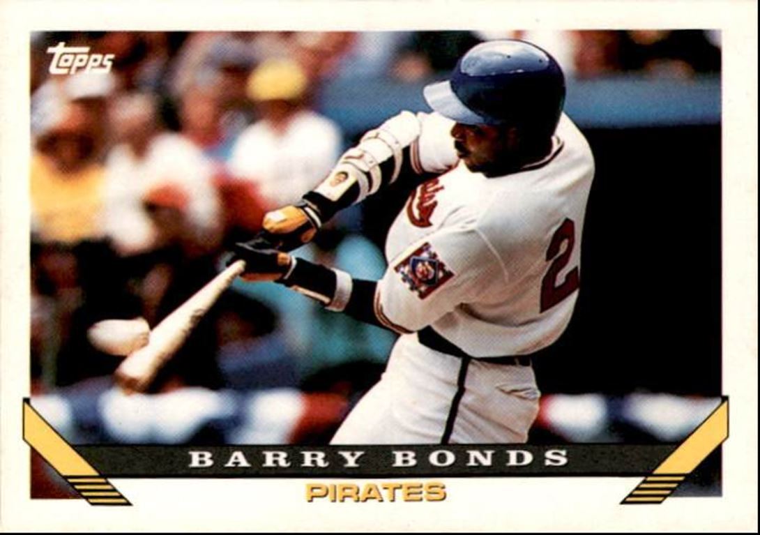 1993 Topps Baseball Card Barry Bonds Pittsburgh Pirates #2