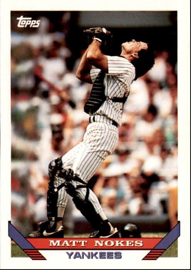 1993 Topps Baseball Card Matt Nokes New York Yankees #561