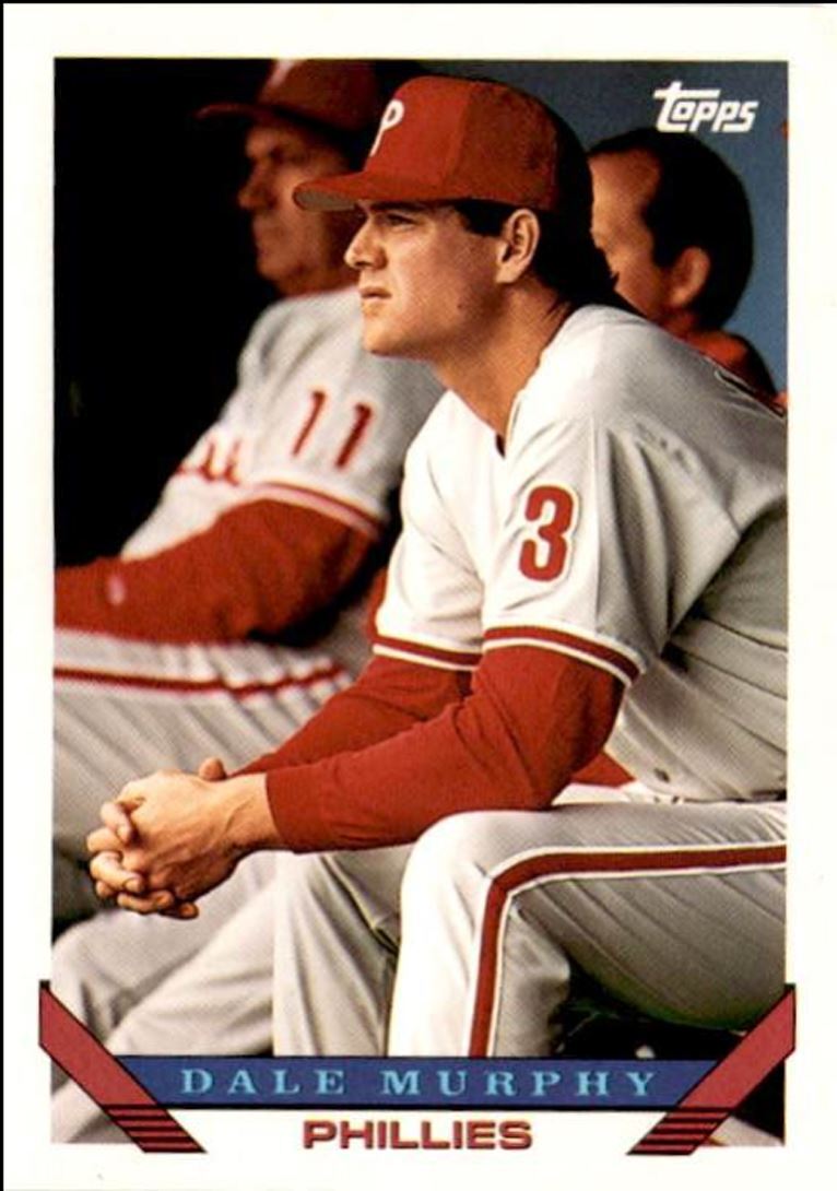 1993 Topps Baseball Card Dale Murphy Philadelphia Phillies #445