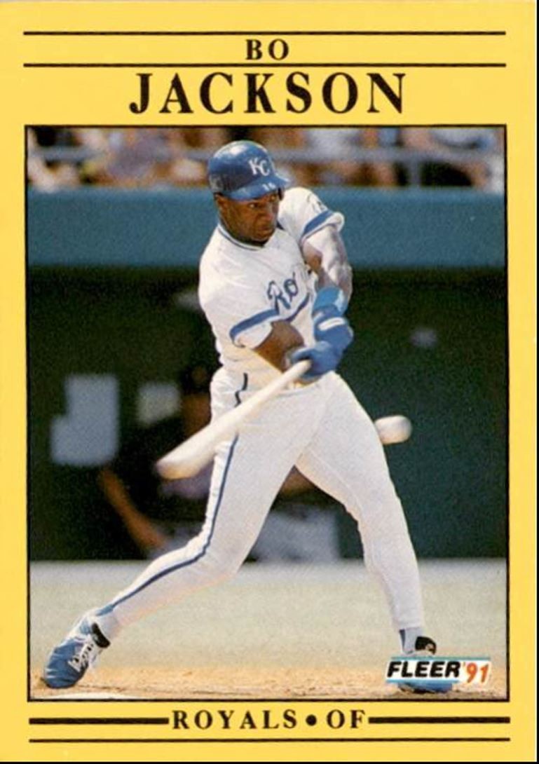1991 Fleer Baseball Card Bo Jackson Kansas City Royals #561
