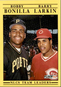 1991 Fleer Baseball Card Bobby Bonilla/Barry Larkin Pittsburgh