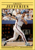 1991 Fleer Baseball Card Gregg Jefferies New York Mets #151