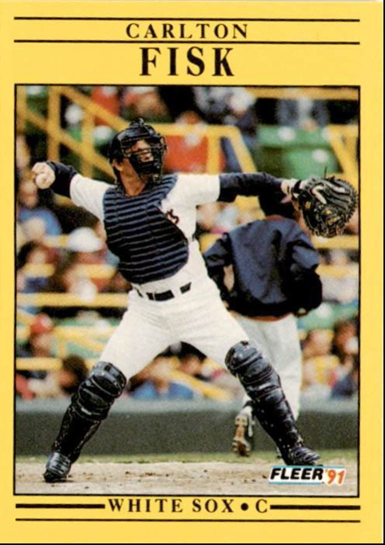 1991 Fleer Baseball Card Carlton Fisk Chicago White Sox #118