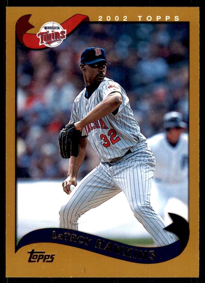 2002 Topps Baseball Card LaTroy Hawkins B Baseball Cards #254