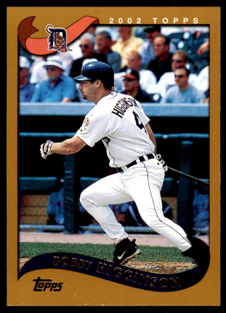 2002 Topps Baseball Card Bobby Higginson A Baseball Cards #180